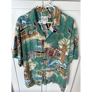 Vintage Diamond Head AOP Hawaiian Button Up Shirt Multicolor XL Men's
